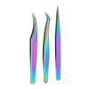 3PCS Eyelash Extension Tweezer Set Stainless Steel Anti Corrosion Pimple Tweezers Set for Makeup