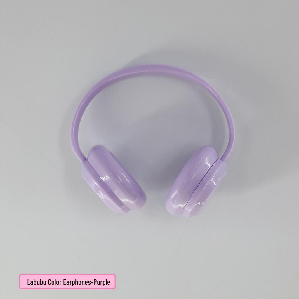 Labubu Macaron Headset Figurine Earphone Accessories & Dress-Up Photo Props
