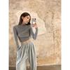 Women S Slim Fit Half High Neck Long Sleeve T Shirt For Autumn Base Layer