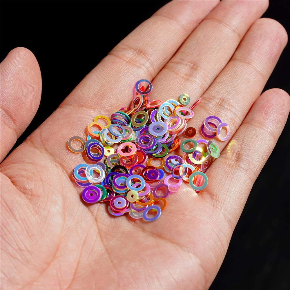 10g/Lot Holographic Bubble Glitter For Resin Filler Hollow Circle Sequins Epoxy Resin Fillings Resin Shaker Filler DIY Crafts