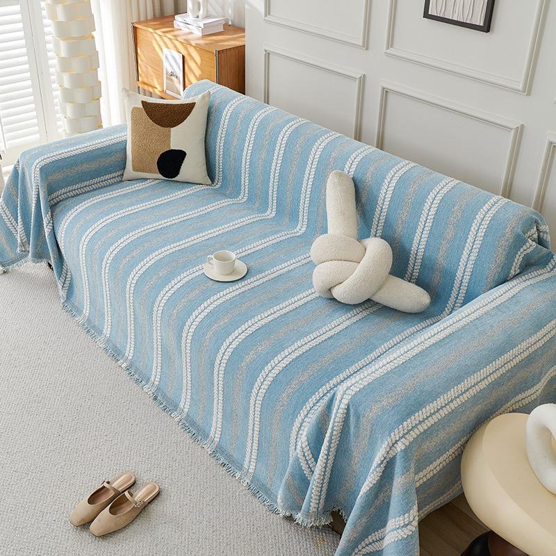 Modern Minimalist Sofa Towel Luxurious Solid Color Chenille Sofa Protective Cover All Seasons Universal Sofa Cover Cloth Gray