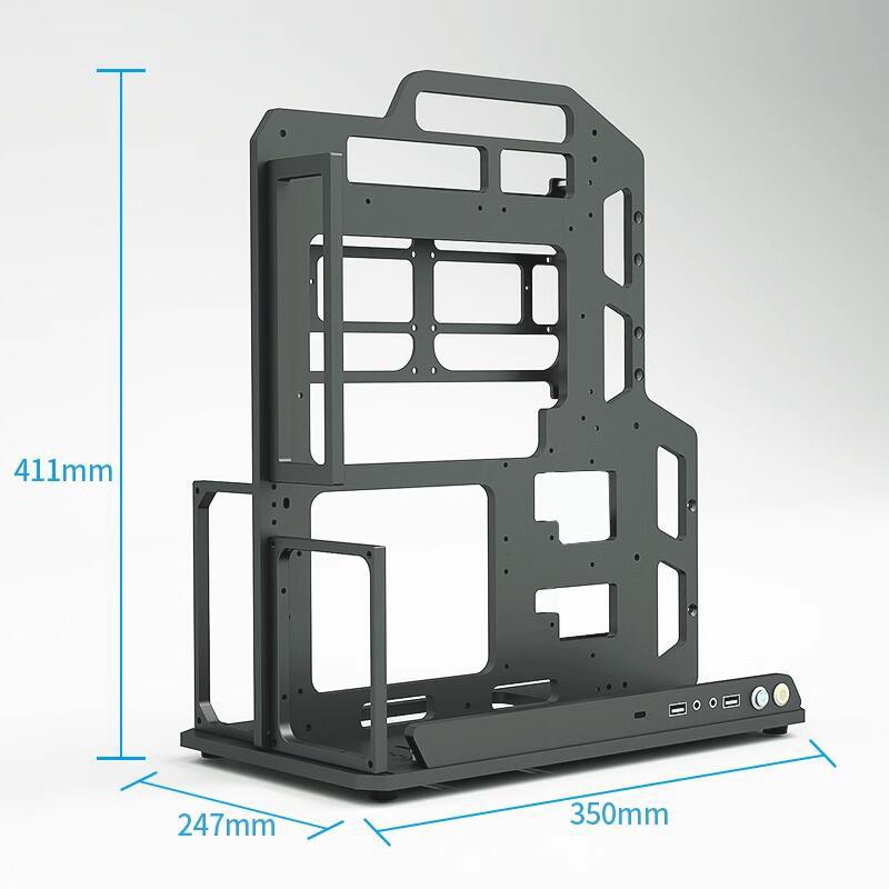 Aluminum Alloy ATX Open Frame Computer Case,Portable Water-Cooled ITX/MATX Chassis for DIY Gaming and Assembly