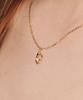 Loveenb [14K Gold] Wavy Teardrop Necklace