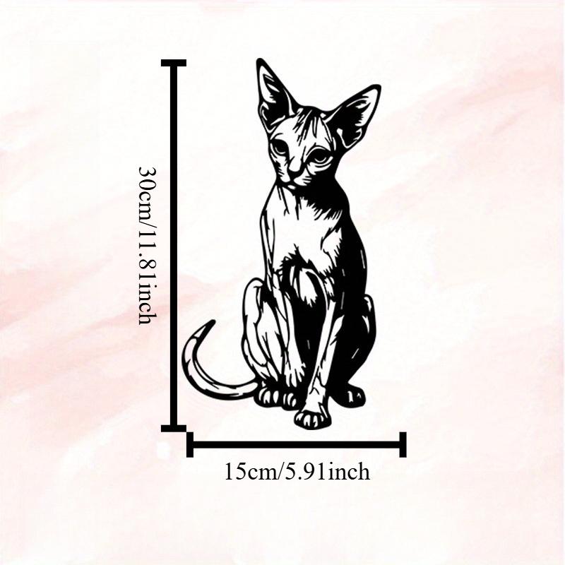 Sphynx Cat Metal Wall Art Iron Sculpture Mural Gallery Home Decor Gift 12in