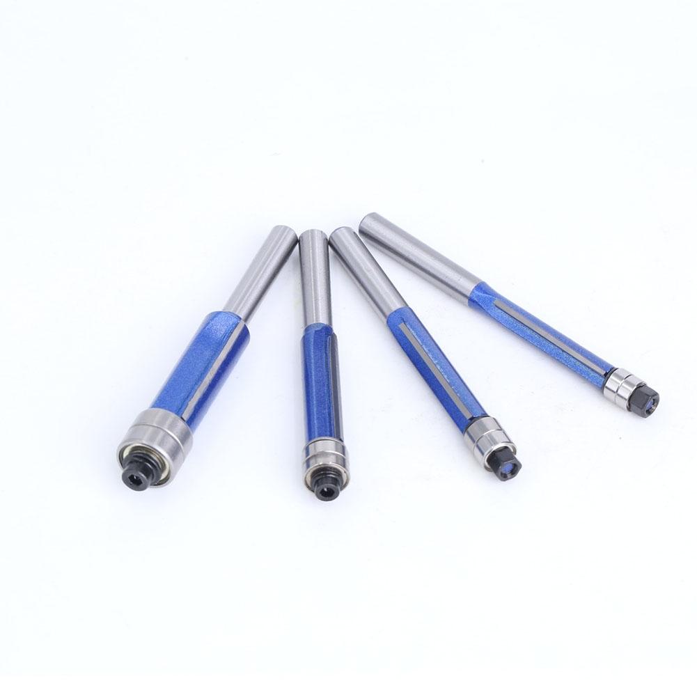 1PC 1/4 Shank Trim Router Bit with Bearing for Wood Template Bit Milling Cutter