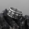 Retro Skulls Stainless Steel Ring for Men Punk Gothic Hiphop Rock Edgy Jewelry Biker Accessories Bold Statement Gift for Him
