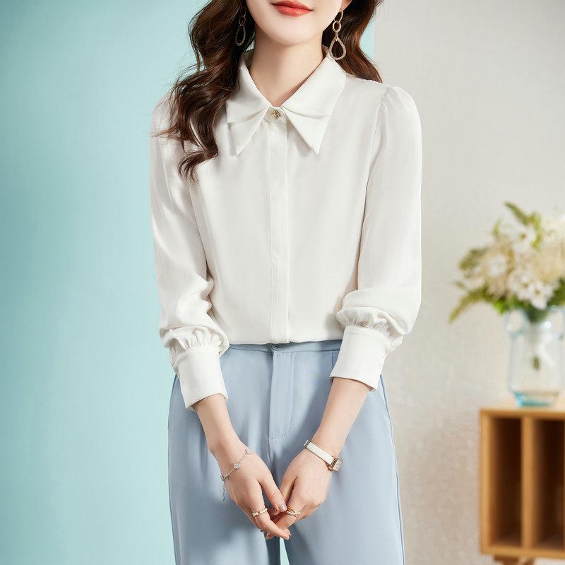 2025 Damen vielseitige Langarm Chiffon Bluse