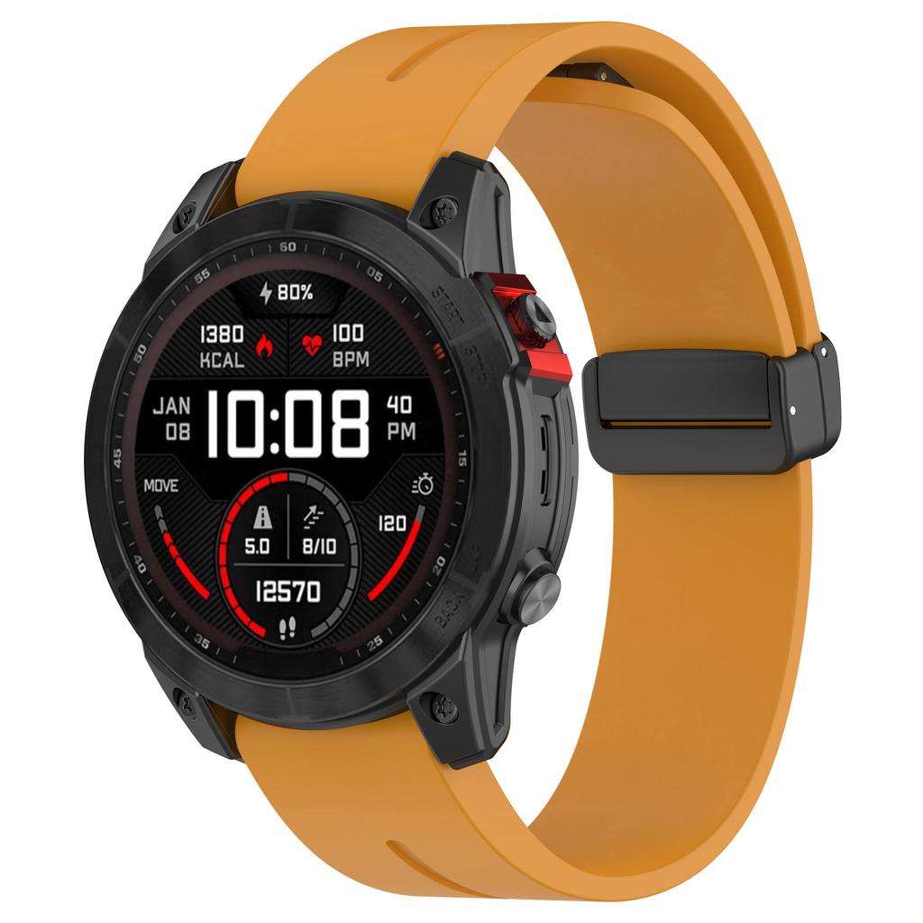 Silicone Watch Band for Garmin Fenix 8 43mm/Forerunner 570 42mm/Fenix 7S/6S/5S,Magnetic Buckle 20mm Sport Strap with Tools