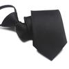 Men'S Pure Black Tie 8Cm Lazy Zipper 7Cm Easy To Pull High Sense No Knots Women'S Business Dress Wedding