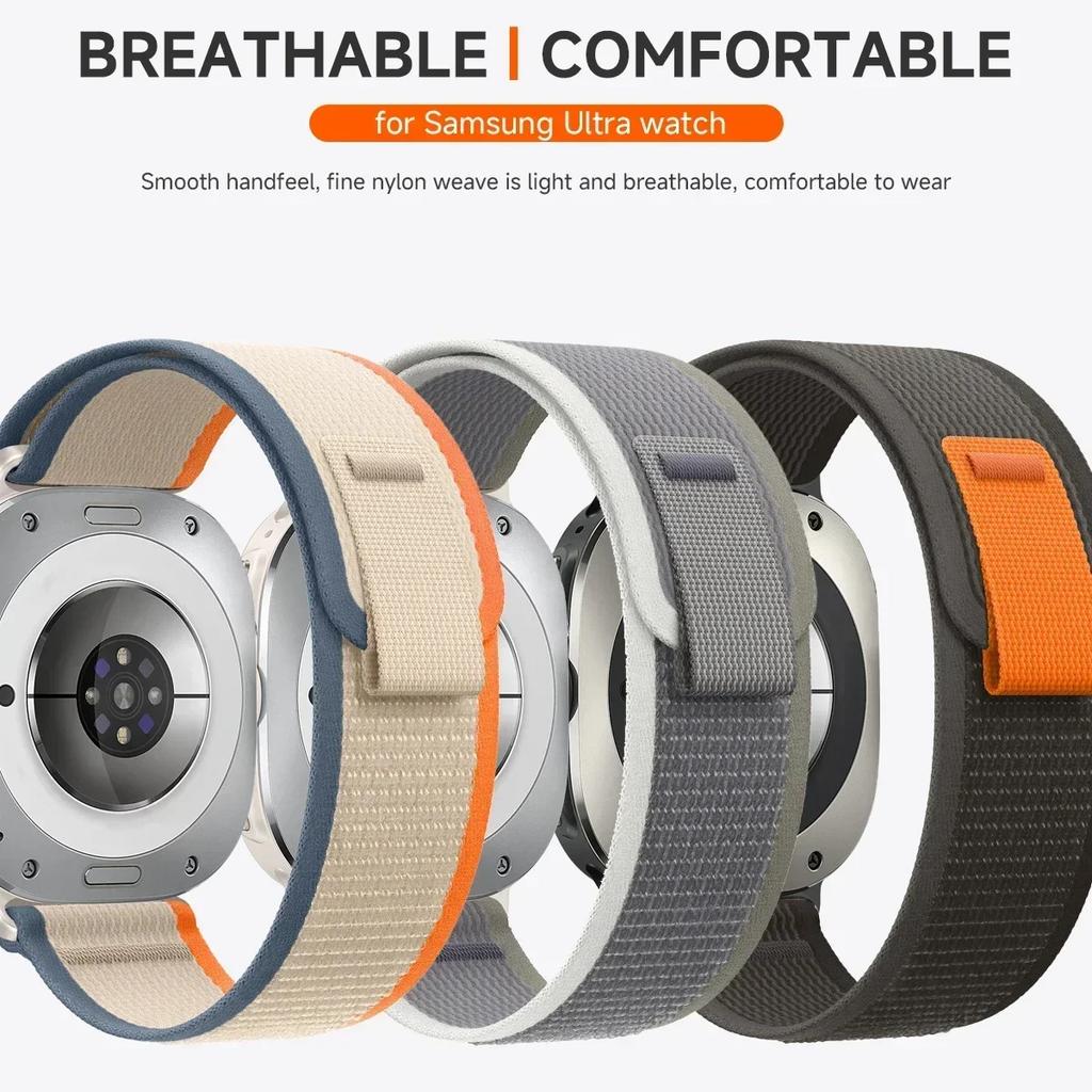 Trail Loop Nylon Strap for Samsung Galaxy Watch Ultra 47mm No Gaps Sports Bracelet Watchband for Samsung Watch Ultra band Correa