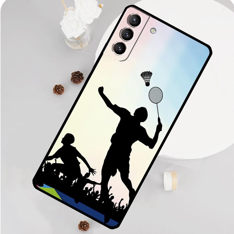 Badminton Sport Phone Case For Samsung Galaxy S25 S26 Ultra S20 S21 S22 S23 S24 Plus S10 S25 FE Funda Cover