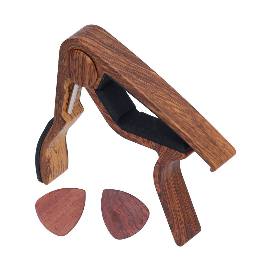 Gitarren-Kapodaster Klein Tragbar Geräuschlos Silikonpolster Federbelasteter Kapodaster für Akustikgitarre