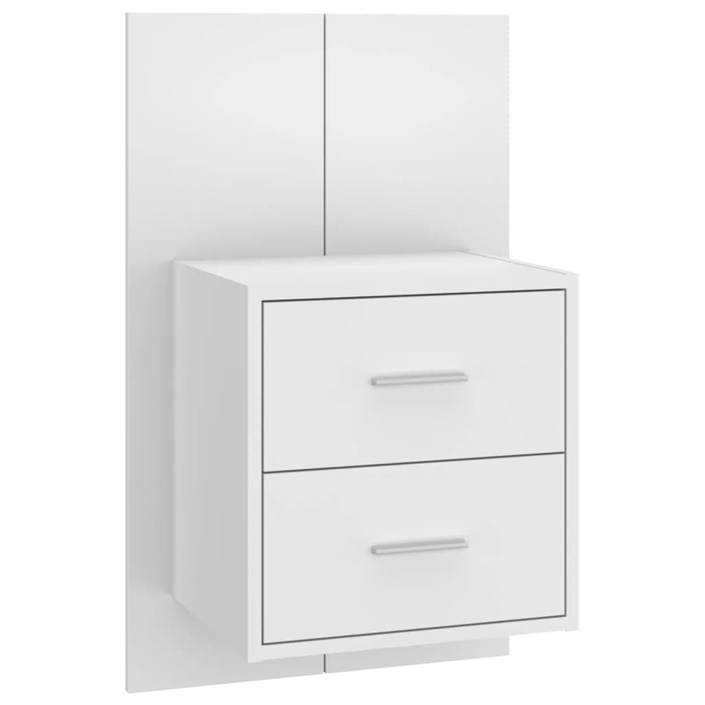 Wall Mounted Nightstands (2 pcs) White