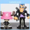 One Piece Luffy Zoro Tenue Noire Figurine PVC Décoration de Gâteau Ensemble de 6 Objets de Collection Cadeau