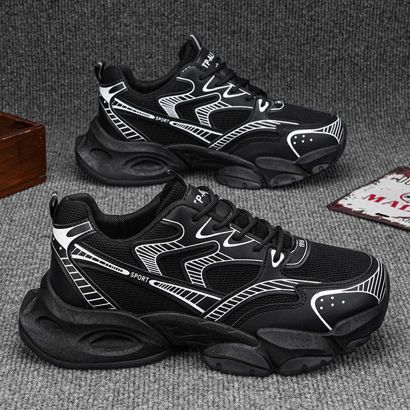 Dad shoes summer mesh breathable sneakers platform heightening retro casual running shoes 40