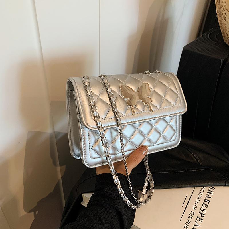 Casual Small Bag New Style for Women's Popular Crossbody Bag Fashionable Shoulder Bag Simple Chain Large Capacity Small Square Bag