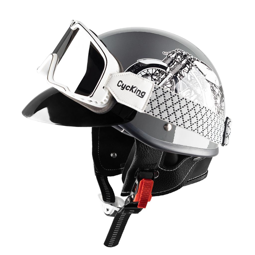 Cycking Japanese Vintage Half Helmet Open Motorcycle Helmet Scooter Skateboarding