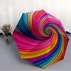 1pc Colorful Swirl Pattern Umbrella - 8-Rib Automatic Open/Close, Fashionable Compact Umbrella for Outdoor Adventures yy250813169