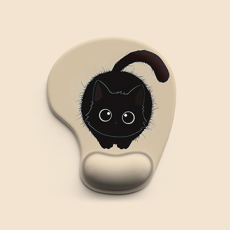 Cute Cat Ergonomic Mouse Pad | Silicone Wrist Rest for Computer