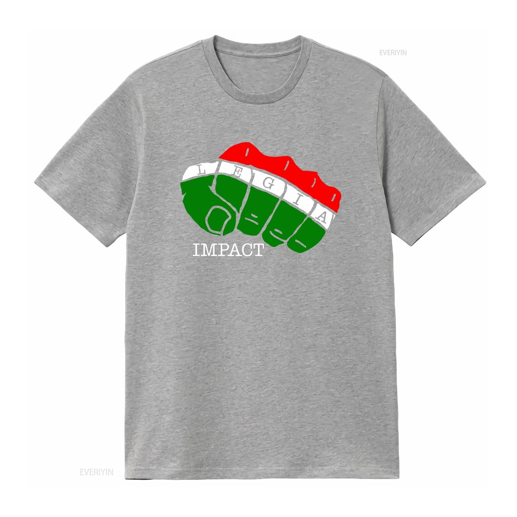 

T Shirt J1513 Ultras Legia Impact Warsaw Poland Warszawa Long or Short Sleeves Vintage Washed Comfortable Top for Everyday Wear L