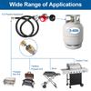 Tubo Propano ad Alta Pressione da 1,2 m con Regolatore, Regolatore Regolabile 0-30 PSI con Tubo Tipo QCC-1