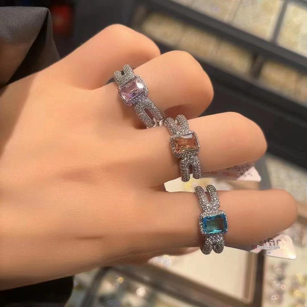 Luxurious Multicolor Wedding Engagement Ring (r8413) - European & American Design