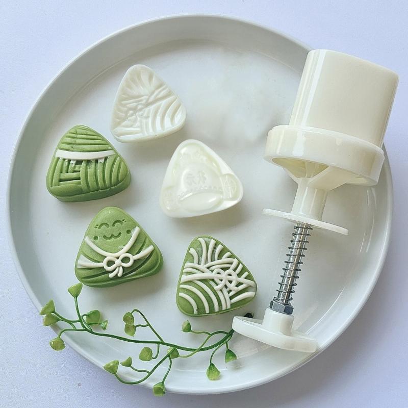 Plastik Mondkuchenformen Leicht zu reinigen Gebäckstempel Zongzi Form Mungbohnenkuchenformen ABS-Material für Mondkuchen