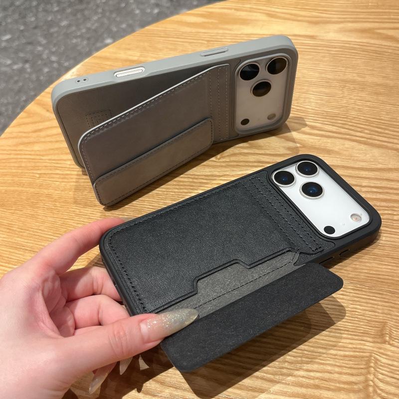 Magnetic Leather Card Holder Phone Case for iPhone 17 Pro Max