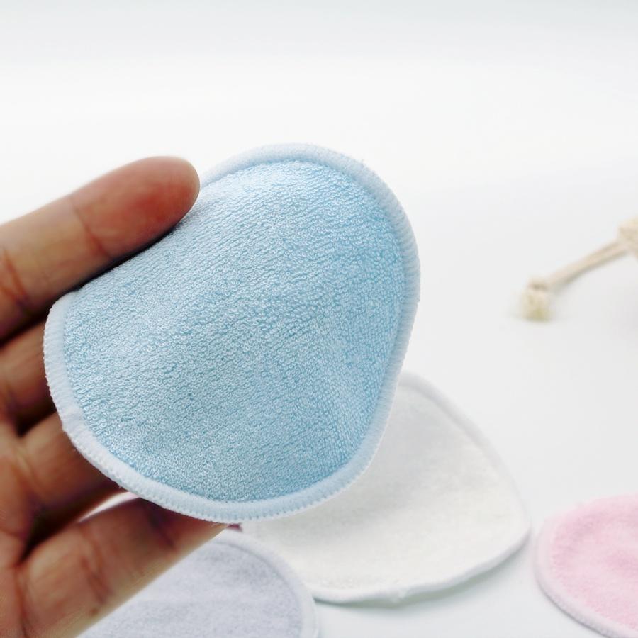 Reusable Bamboo Makeup Remover Pads 12pcs Washable Rounds Cleansing Facial Cotton Make Up Removal Pads Tool