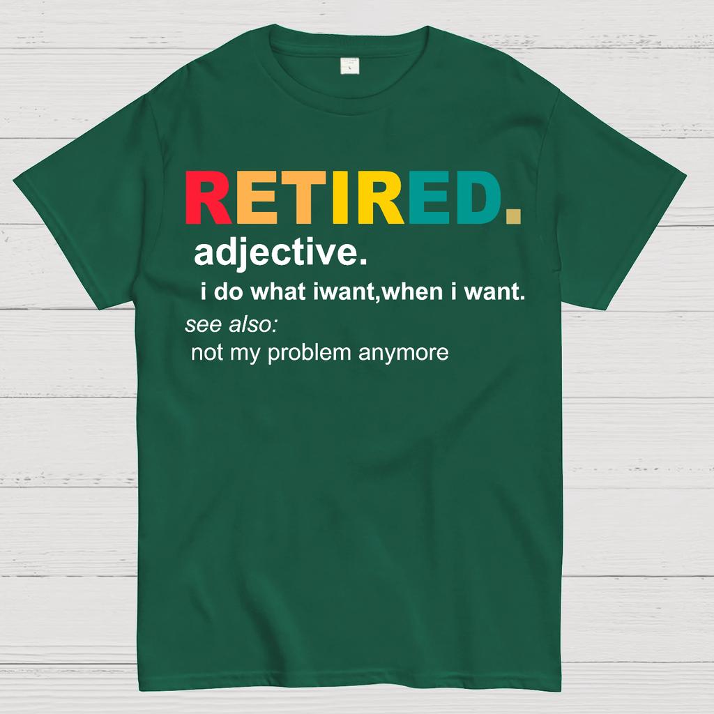 Definition von Rentner, Lustiges Rentner Klassiker Unisex 100% Baumwolle Sommer Lässig Kühl Locker T-Shirt