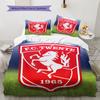 FC. Twente Zestaw pościeli Kołdra Poszewka na kołdrę Poszewka na poduszkę Dekoracja domu Prezent urodzinowy (1 * poszwa na kołdrę + 2 * poszewki na poduszki, bez rdzenia)