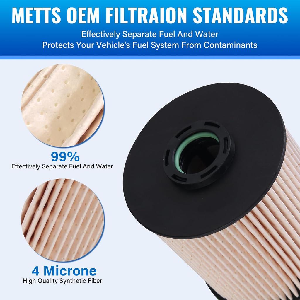 TP1015 Fuel Filter For 3.0L & 6.6L Duramax Diesel, Compatible With 2017-2025 Chevy Silverado 2500HD 3500HD GMC Sierra, 2014- Cruze, Replaces 23304096