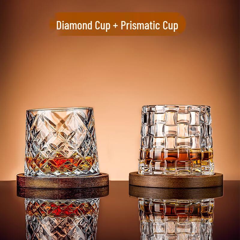 Rotating Tumbler Whiskey Glass