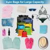8-Piece Outdoor Waterproof Storage Bag Set Lightweight for Stream Hiking and Rafting
