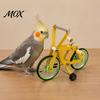 Anti Chew Bird Toy Intelligence Training Bike Toy, Interactive Bicycle Exercise Enrichment Cockatiel Educational for Lovebird Conures Parakeet