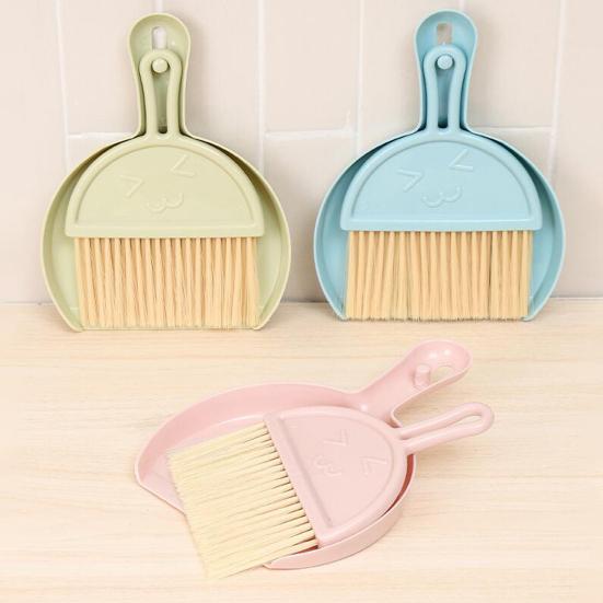 Ensemble De Brosses De Nettoyage De Bureau, Résistantes à L'usure, Faciles à Ranger, Petit Balai De Nettoyage De Clavier De Taille Mini Avec Pelle à Poussière Pour Bureau, 1 Ensemble Acheter à