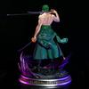 One Piece Zoro GK Statue: Doppelkopf, Austauschbares Drei-Schwerter-Stil Anime-Modell.