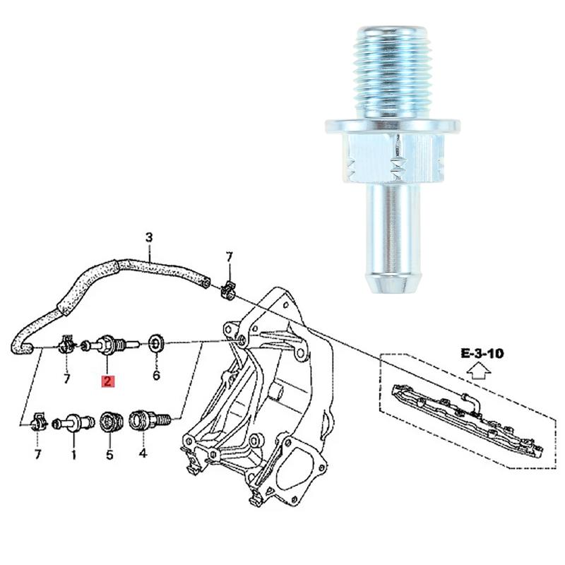 Car PCV Valve with Washer Kit 17130-PND-A01 94109-14000 for Honda Accord 2005-2007 Honda Civic 2006-2015 FIT 2007-2018 CR-V HR-V