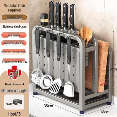 Danle Stainless Steel Kitchen Knife and Utensil Organizer