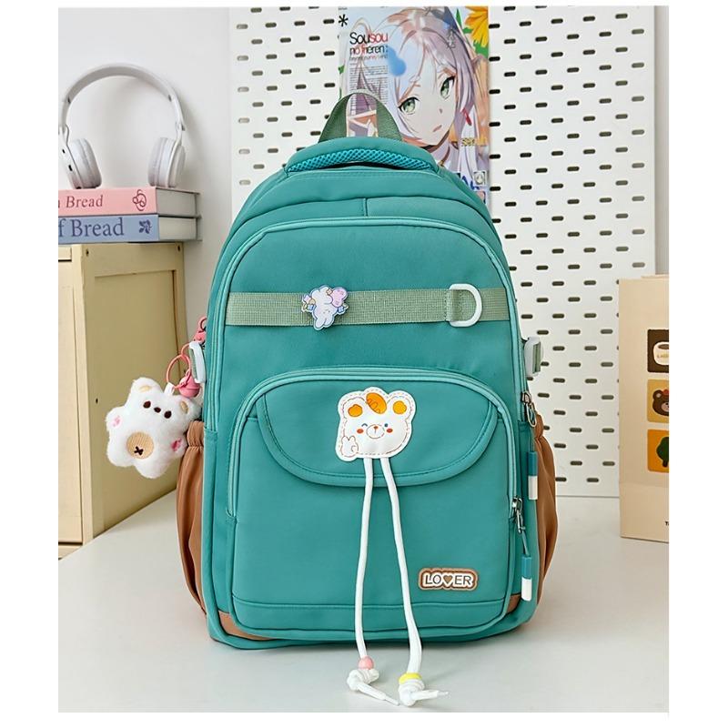 New Junior and Senior High School Students' New Lightweight and Lovely High Value and Large Capacity Multifunctional Backpack with Contrasting Colors.