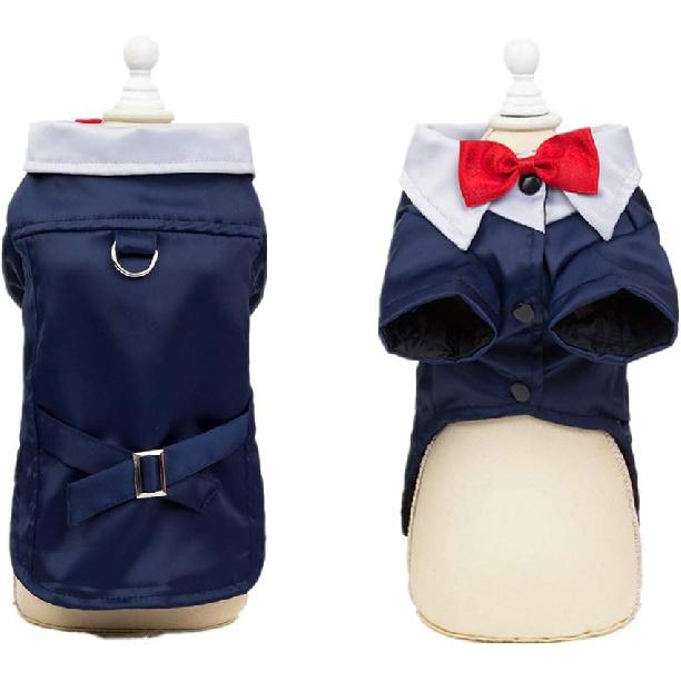 THREEDOG Dog Tuxedo Suit,red Fashion Dress Dog Clothes for Wedding Party,Dog Checked Shirt pet Dress with Bow tie for Birthday,Puppy Costumes for