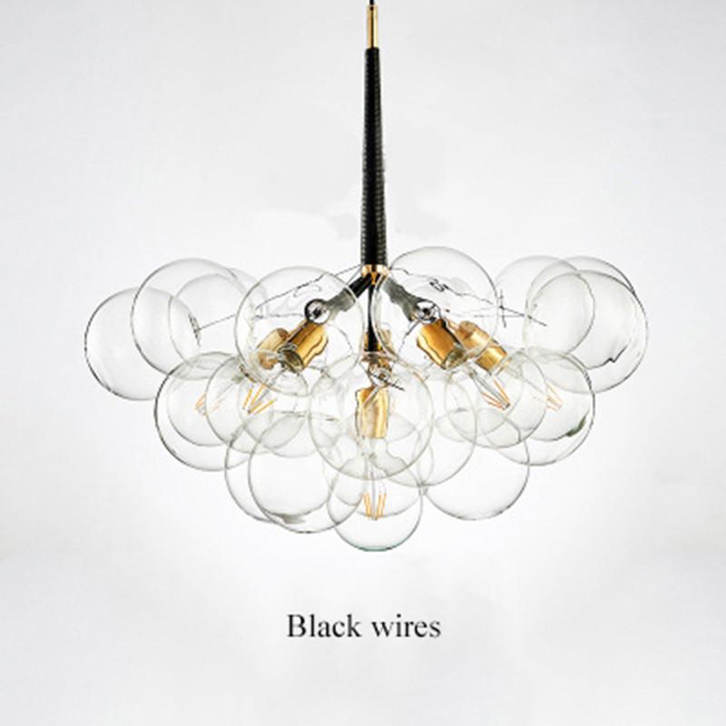 Modern Art Molecular Led Chandelier 9 12 20 Glass Bubbles Fashion Lamp Designer Dinner Bedroom Kitchen Hanging Light Fixtures