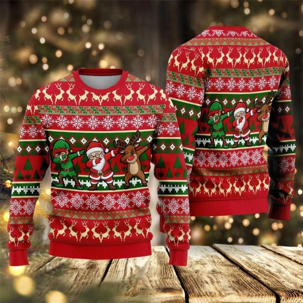 

Fashion Men Women s T-shirt Christmas Funny Sugar Stick Print O-Neck Pullover Top Casual Sweatshirt Kids Tees Top Clothing XL