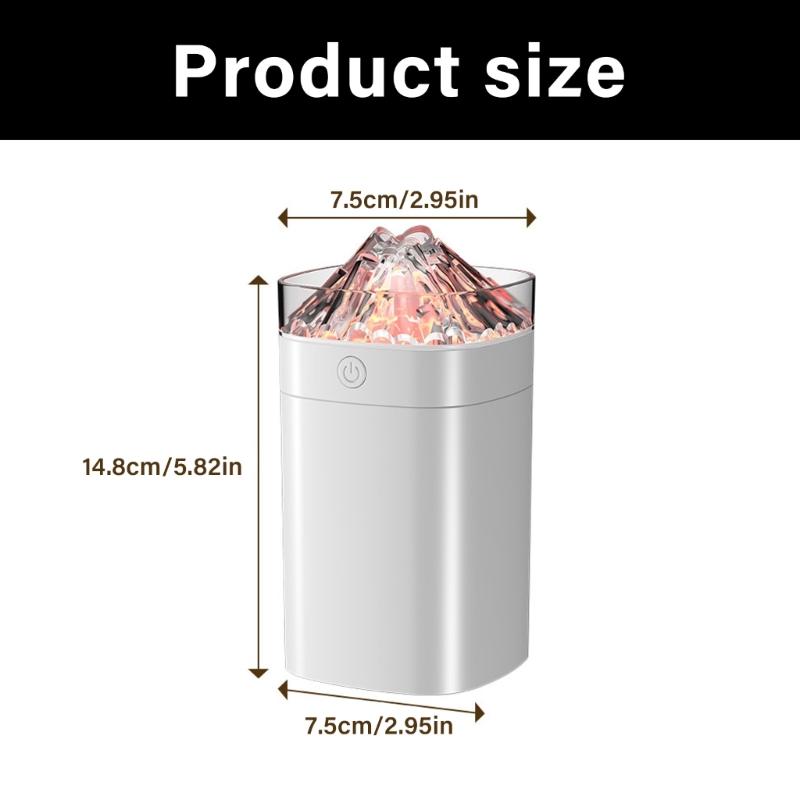 Simulated Flame Essential Oil Diffuser with Light Flame Aromatic Diffuser Aromatic Diffuser for Home Bedroom Office