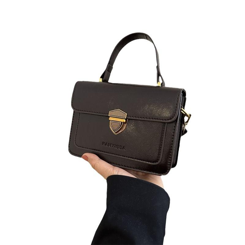 Portable Small Square Bag Women's 2025 Retro Women's Bag New Popular High-end Textured Messenger Bag Single Shoulder Fashion Bag