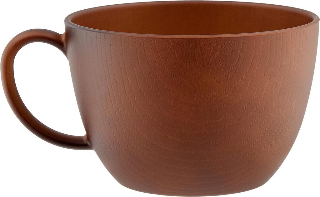 Of Masakazu Showa Isso Stylish Soup Wood Grain Clean Microwave and Dishwasher Made In Ideal for Outdoor and Earthquake Preparedness Wood Grain [Bulk