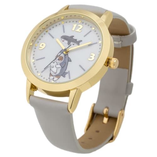 Fieldwork Mofusand Women's Shark Watch with Gray Leather Strap (MSD002-5)