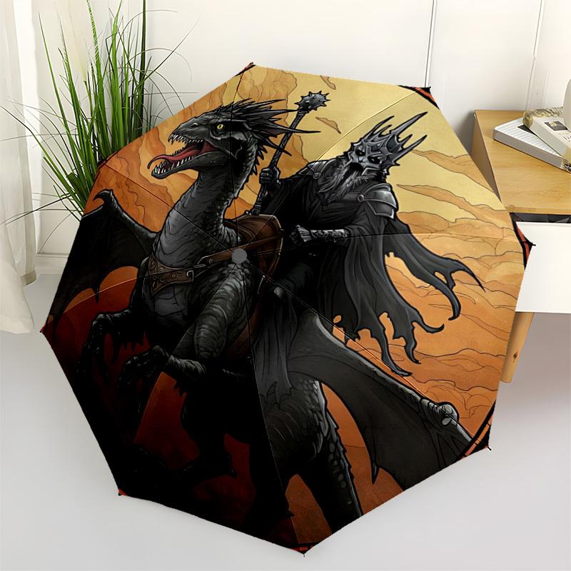 

1pc Dragon Rider Automatic Folding Umbrella - 8-Rib Automatic Open/Close, Portable Collapsible Compact Umbrella yy251218005