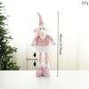Stretchable Christmas Ornament Doll Santa Snowman Reindeer Pink Glitter Decor Home Tree Hanging