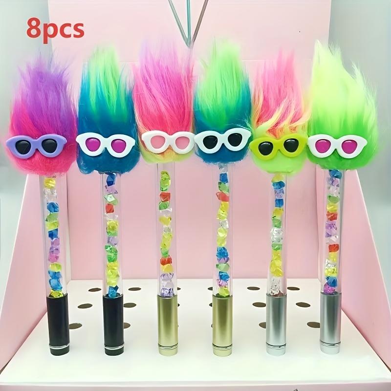 

Creative Cartoon Plush Pens,Rotating Crystal Round Ballpoint Pens,Colors Are Random for party gifts Halloween and Christmas